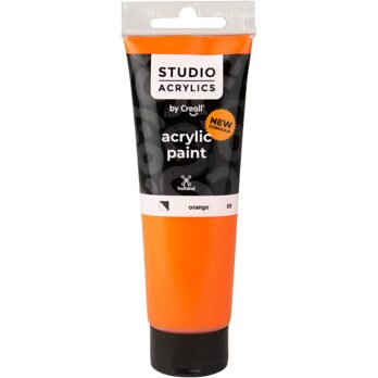 Creall Studio akrüülvärv, poolkatmata, oranž (09), 120 ml/ 1 pudel