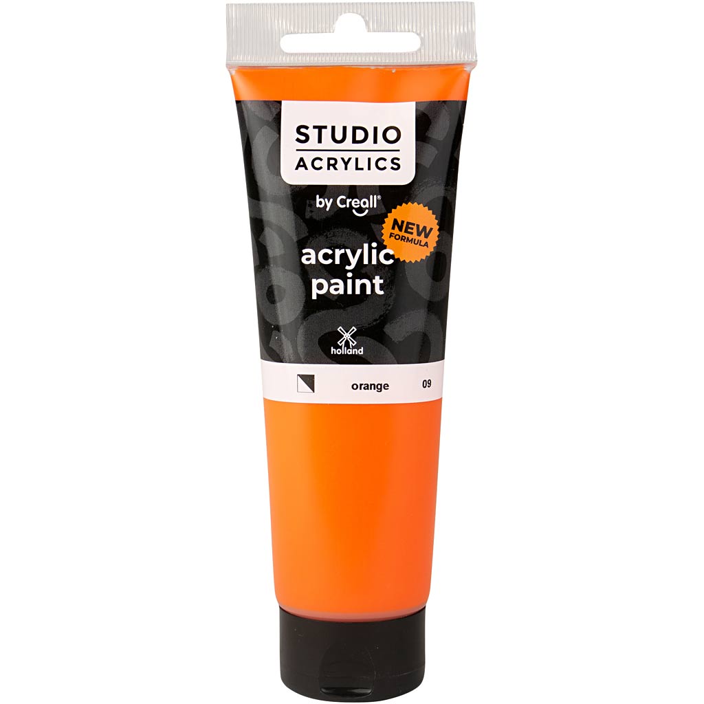 Creall Studio akrüülvärv, poolkatmata, oranž (09), 120 ml/ 1 pudel