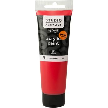 Creall Studio akrüülvärv, poolkatmata, vermillion (10), 120 ml/ 1 pudel
