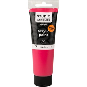 Creall Studio akrüülvärv, poolkatmata, magenta punane (13), 120 ml/ 1 pudel