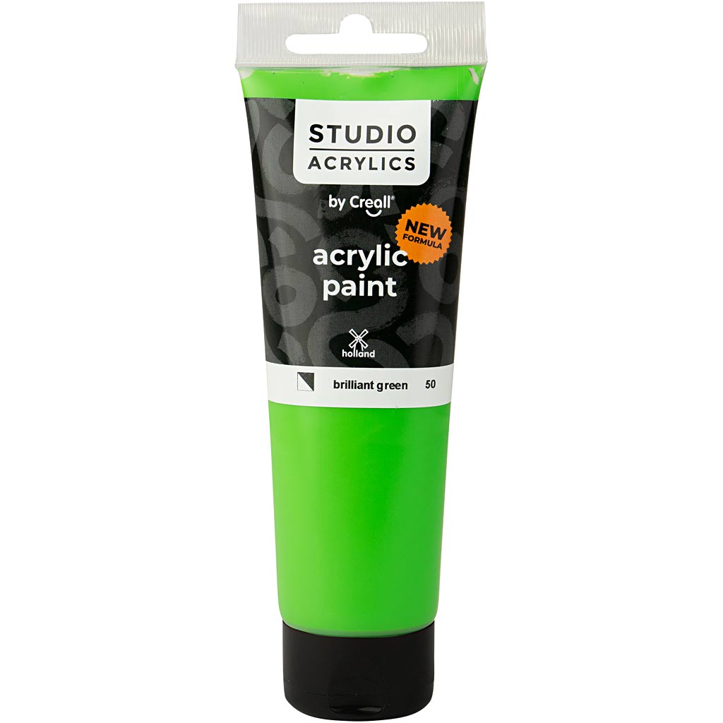 Creall Studio akrüülvärv, poolkatmata, briljantroheline (50), 120 ml/ 1 pudel