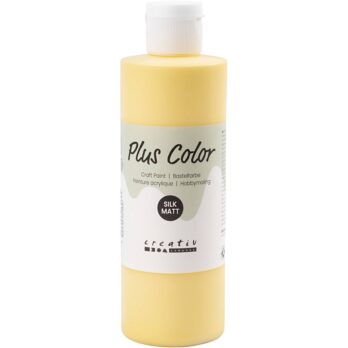 Plus Color Craft Paint, krookuse kollane, 250 ml/ 1 pudel
