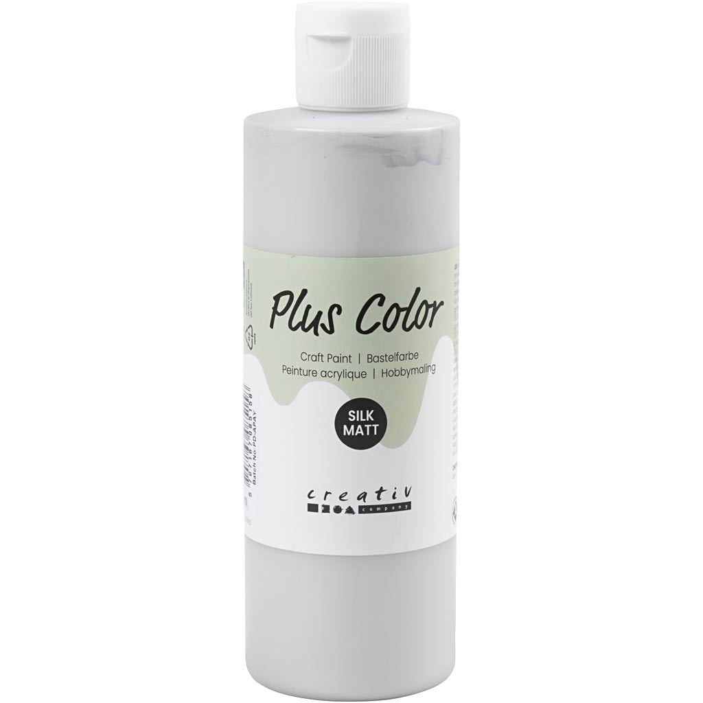 Plus Color Craft Paint, hõbedane, 250 ml/ 1 pudel