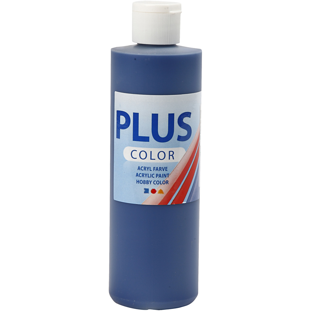 Plus Color Craft Paint, tumesinine, 250 ml/ 1 pudel