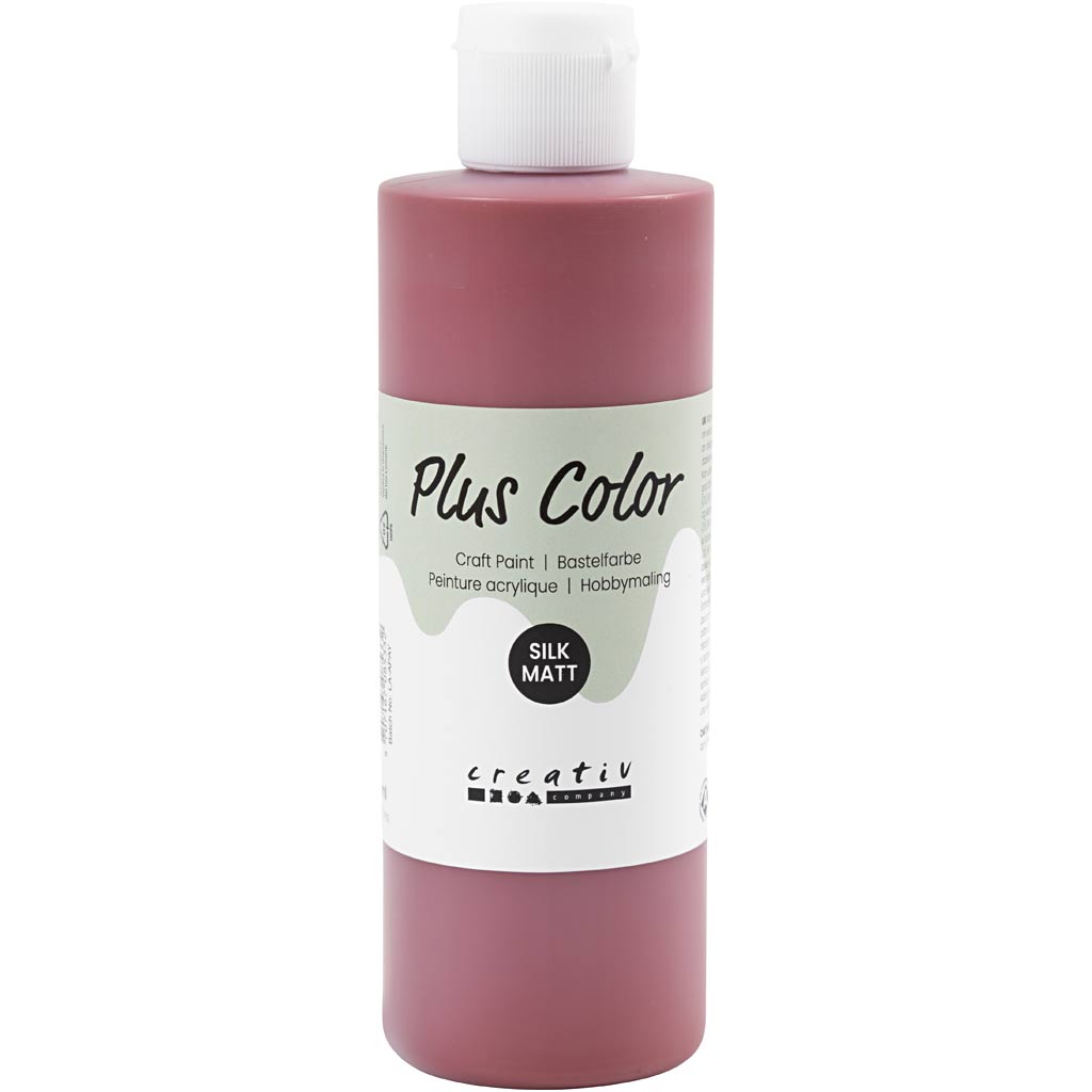 Plus Color Craft Paint, antiikpunane, 250 ml/ 1 pudel