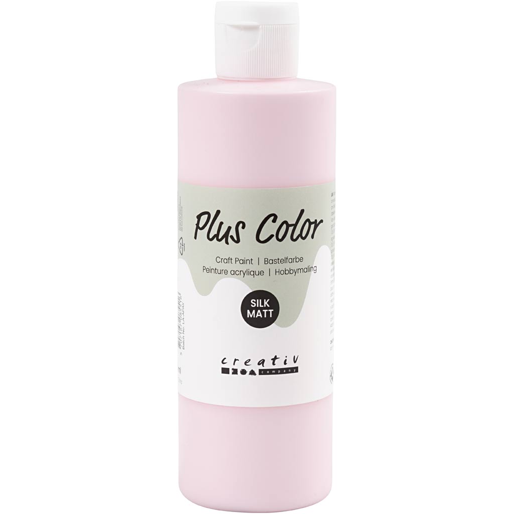 Plus Color Craft Paint, pehme roosa, 250 ml/ 1 pudel