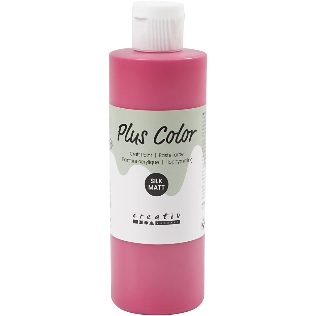 Plus Color Craft Paint, põhipunane värv, 250 ml/ 1 pudel