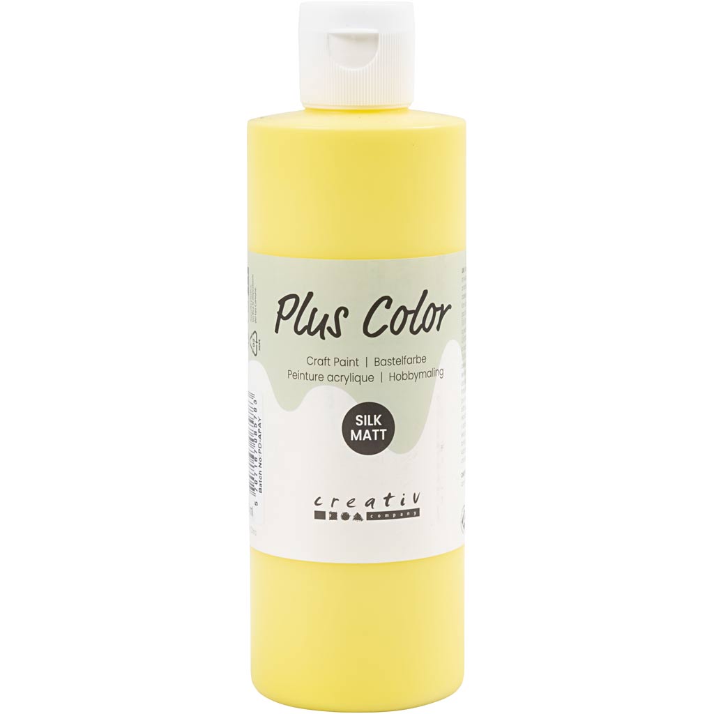 Plus Color Craft Paint, põhikollane värv, 250 ml/ 1 pudel