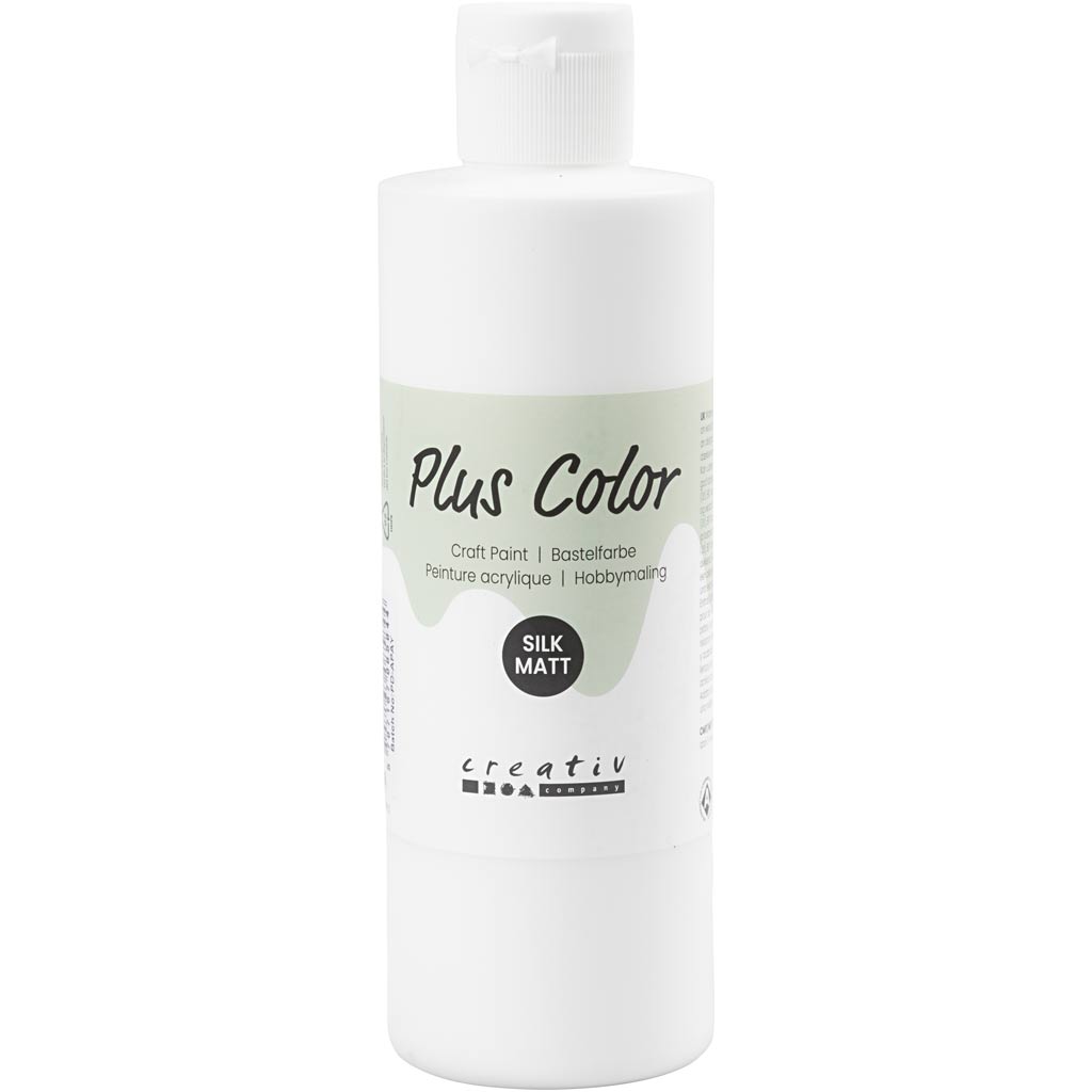 Plus Color Craft Paint, valge, 250 ml/ 1 pudel
