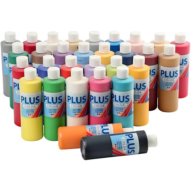 Plus Color Craft Paint, erinevad värvid, 30x250 ml/ 1 pakk - Image 2