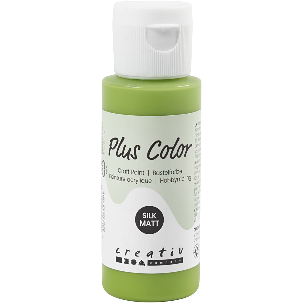 Plus Color Craft Paint, lehe roheline, 60 ml/ 1 pudel