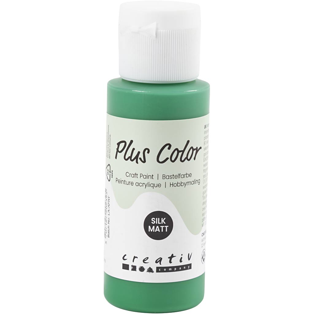 Plus Color Craft Paint, briljantroheline, 60 ml/ 1 pudel