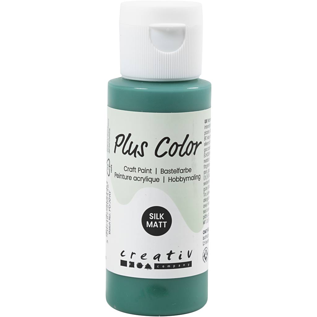 Plus Color Craft Paint, tumeroheline, 60 ml/ 1 pudel