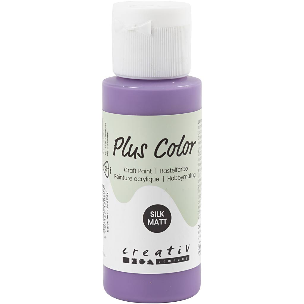 Plus Color Craft Paint, tume lilla, 60 ml/ 1 pudel