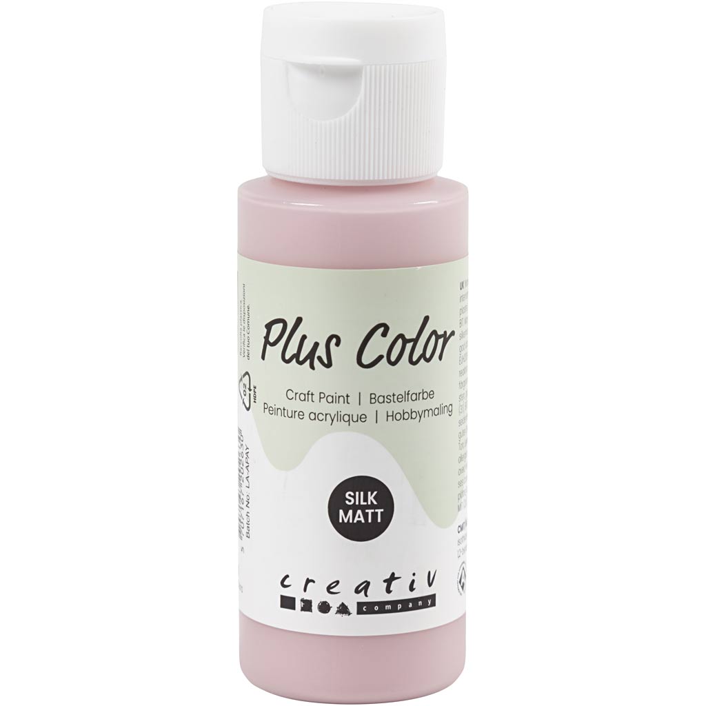 Plus Color Craft Paint, tolmune roosa, 60 ml/ 1 pudel