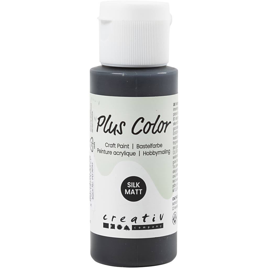 Plus Color Craft Paint, must, 60 ml/ 1 pudel