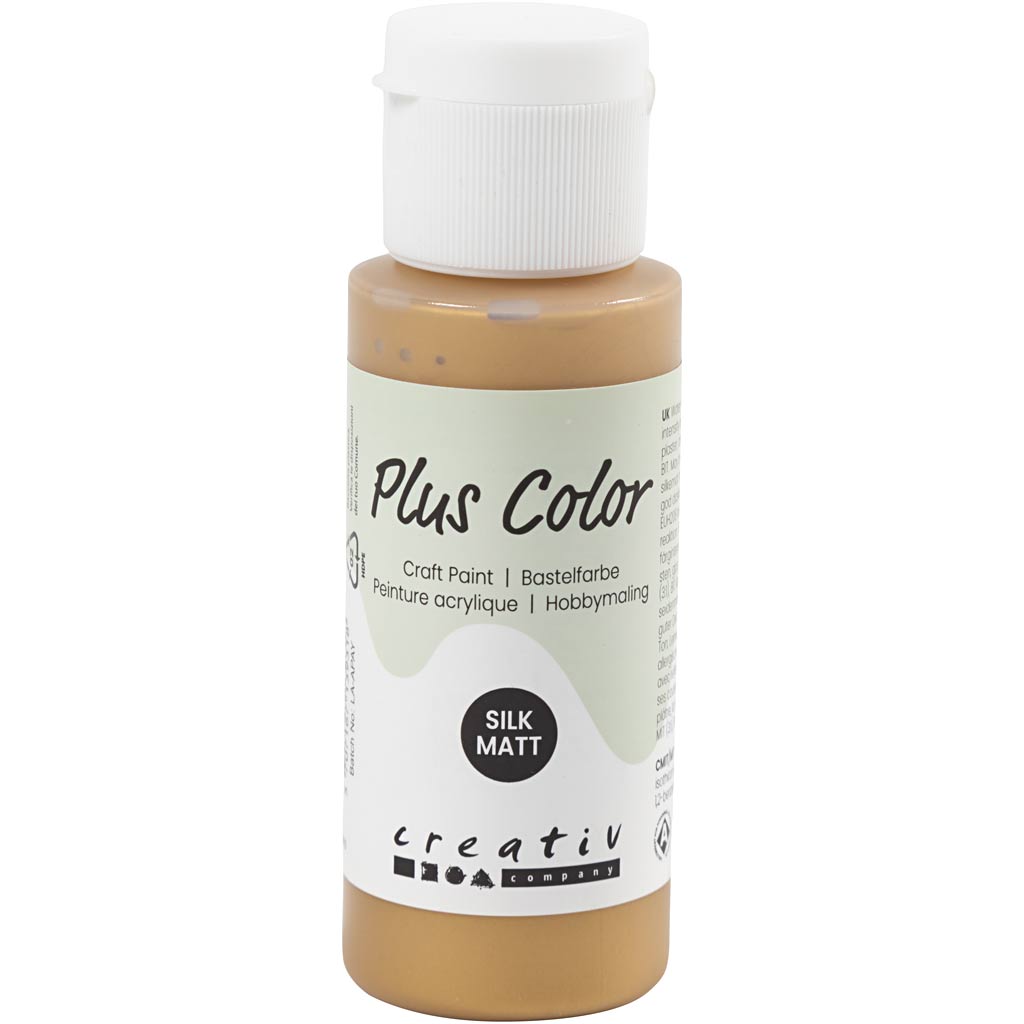 Plus Color Craft Paint, kuldne, 60 ml/ 1 pudel