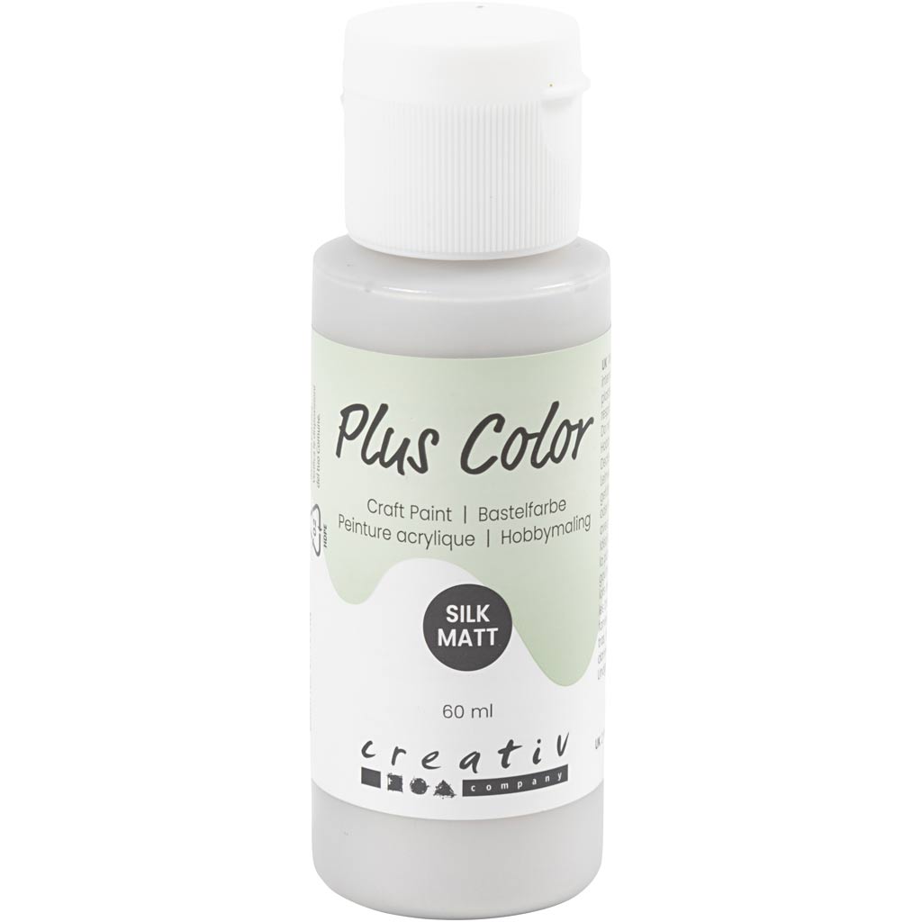 Plus Color Craft Paint, hõbedane, 60 ml/ 1 pudel