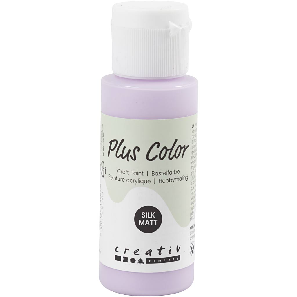 Plus Color Craft Paint, kahvatu lilla, 60 ml/ 1 pudel