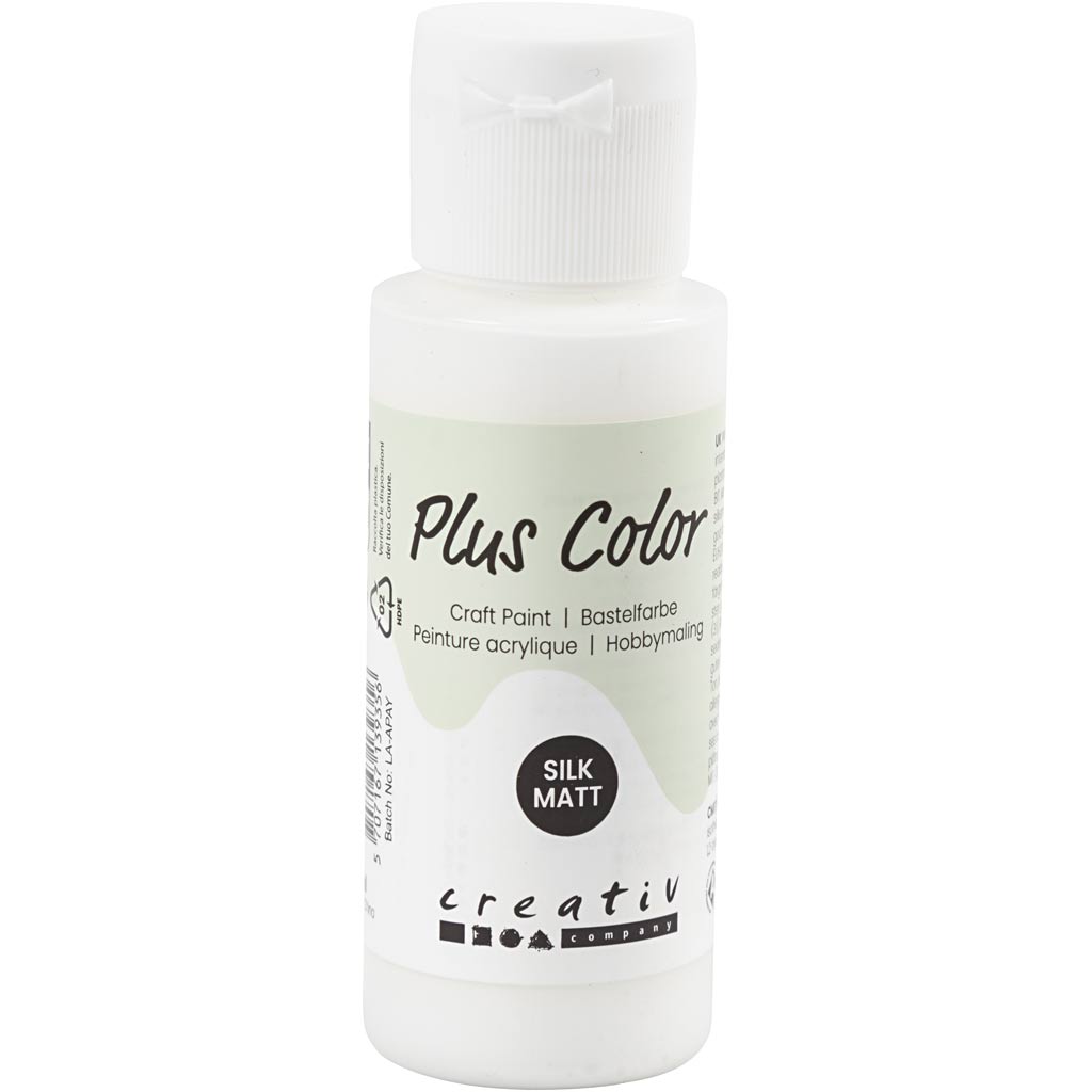 Plus Color Craft Paint, valge, 60 ml/ 1 pudel