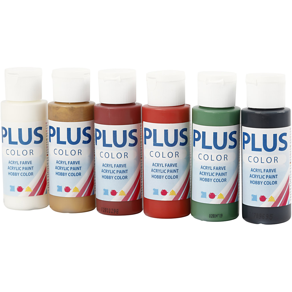 Plus Color Craft Paint, jõuluvärvid, 6x60 ml/ 1 pakk - Image 4
