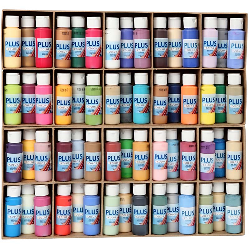 Plus Color Craft Paint, erinevad värvid, 60x60 ml/ 1 pakk
