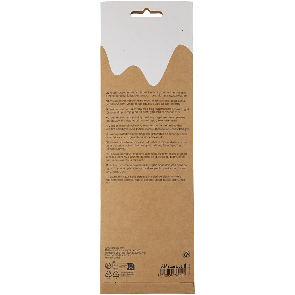 Plus Color Craft Paint, pastellvärvid, 6x5 ml/ 1 pakk - Image 3