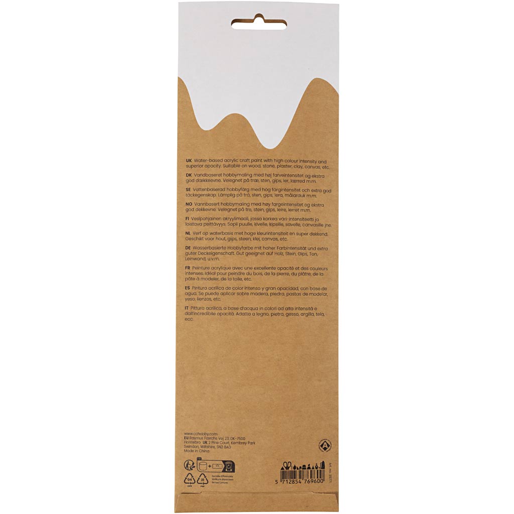 Plus Color Craft Paint, värviline, 6x5 ml/ 1 pakk - Image 3