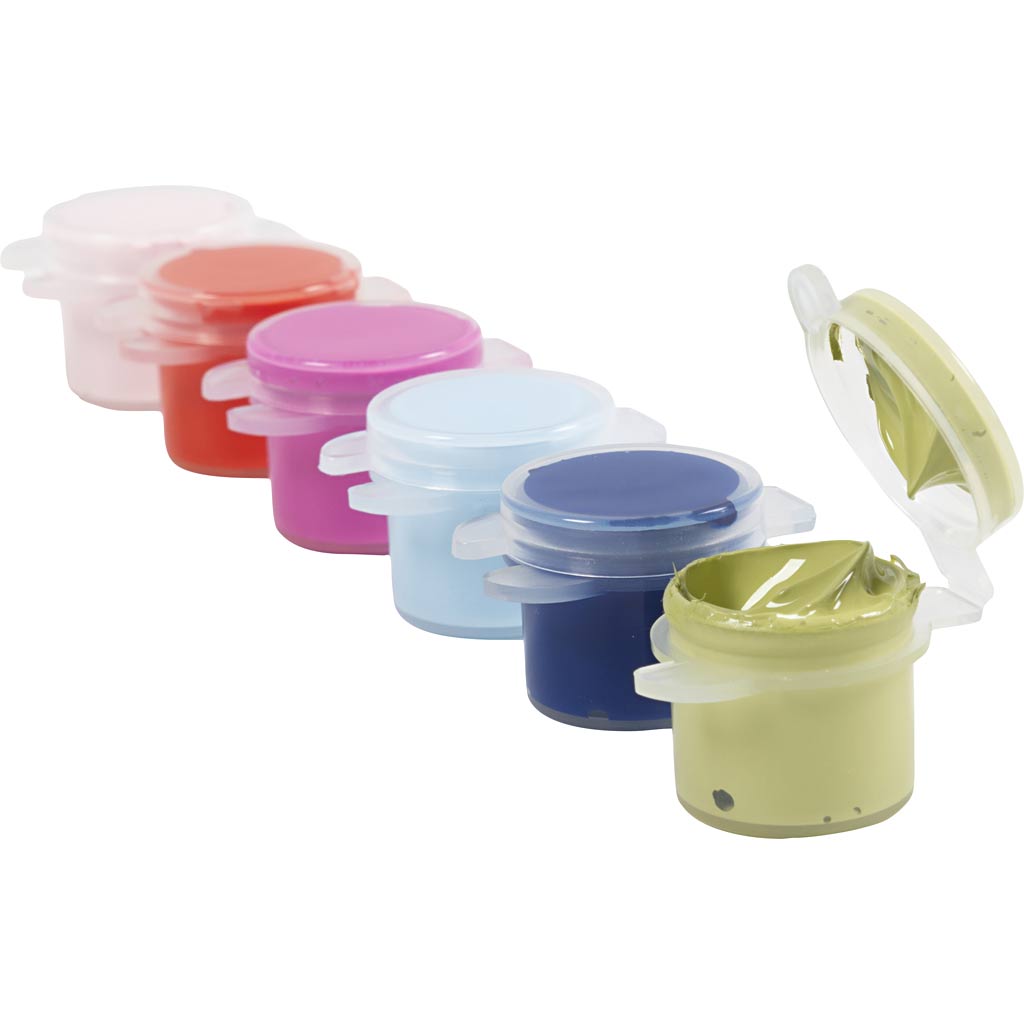 Plus Color Craft Paint, julged värvid, 6x5 ml/ 1 pakk
