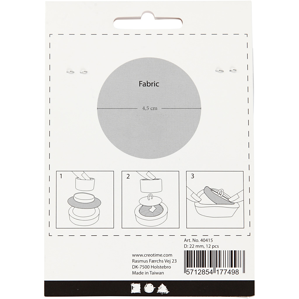 DIY kaetud nööbid, diameeter. 22 mm, 12 tk/ 1 pakk - Image 3