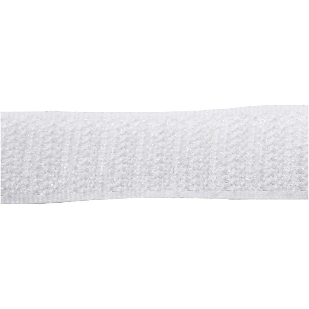 Hook & Loop, W: 20 mm, valge, 5 m/ 1 rull - Image 4