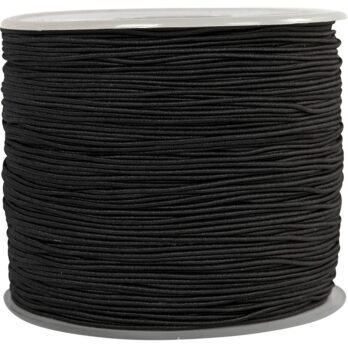 Elastne nöör, paksus 1 mm, must, 250 m/ 1 rull