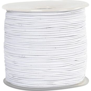 Elastne nöör, paksus 1 mm, valge, 250 m/ 1 rull