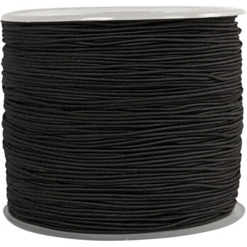Elastne nöör, paksus 1 mm, must, 250 m/ 1 rull