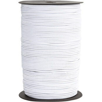 Elastne nöör, paksus 2 mm, valge, 250 m/ 1 rull