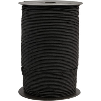 Elastne nöör, paksus 2 mm, must, 250 m/ 1 rull