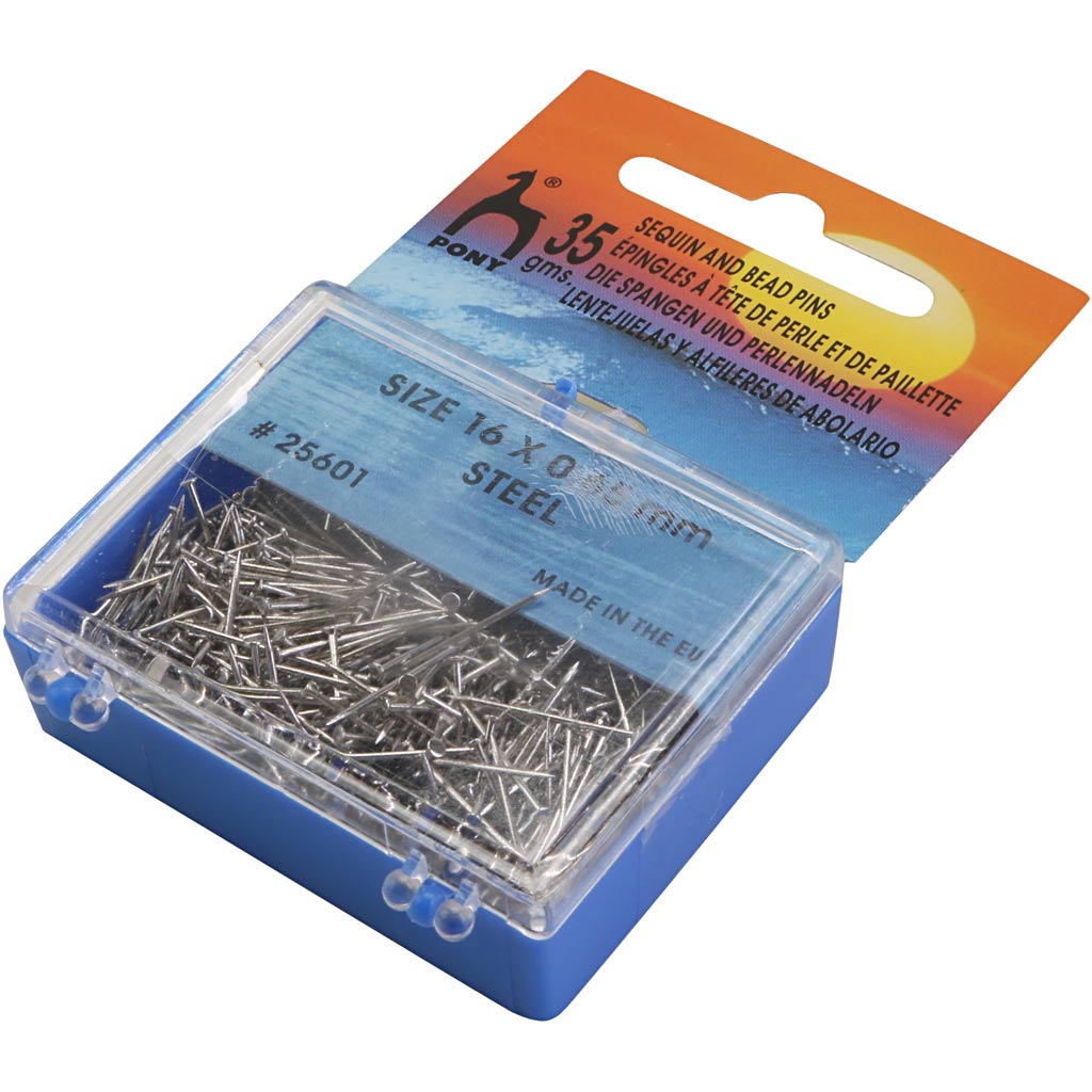 Sirged tihvtid, L: 16 mm, paksus 0,65 mm, ca. 500 tk, hõbedane, 35 g/ 1 pakk - Image 2