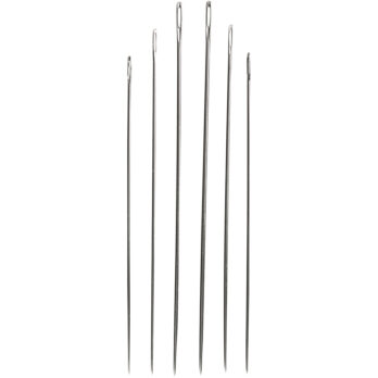 Tikkimisnõelad, nr. 1-5, hõbedane, 6 tk/ 1 pakk