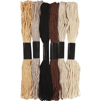 Tikkimisniit, paksus 1 mm, naturaalne, 6 kimpu/ 1 pakk