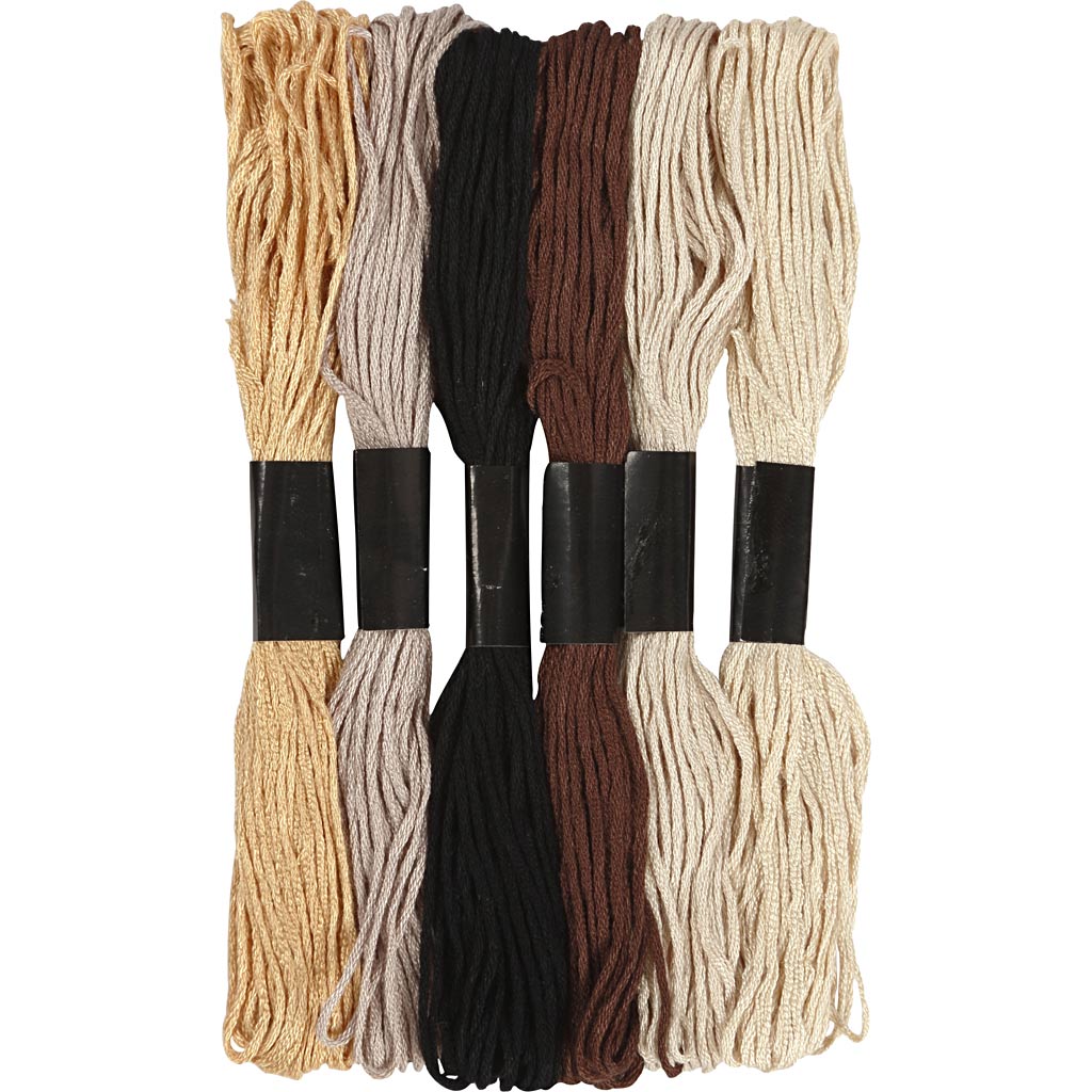 Tikkimisniit, paksus 1 mm, naturaalne, 6 kimpu/ 1 pakk