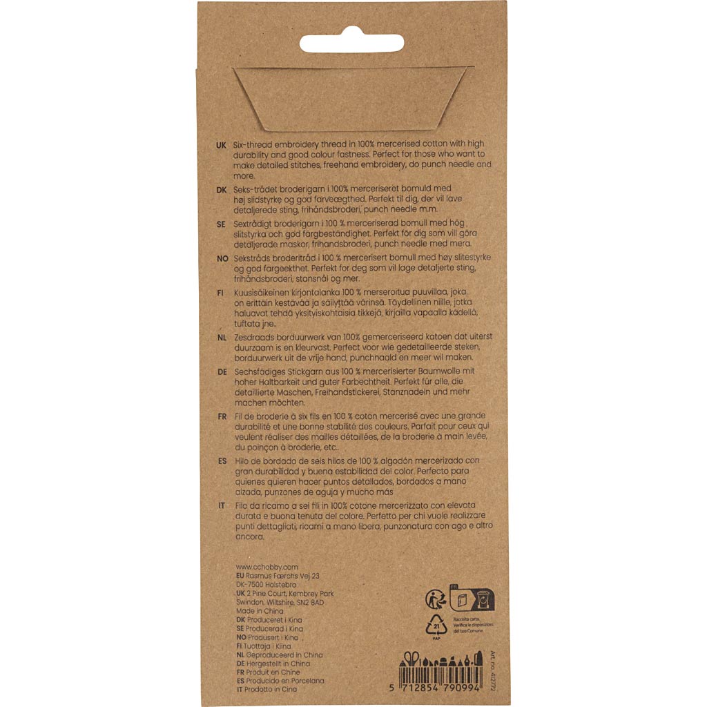 Tikkimisniit, paksus 1 mm, sinine/roheline harmoonia, 10x8 m/ 1 pakk - Image 3