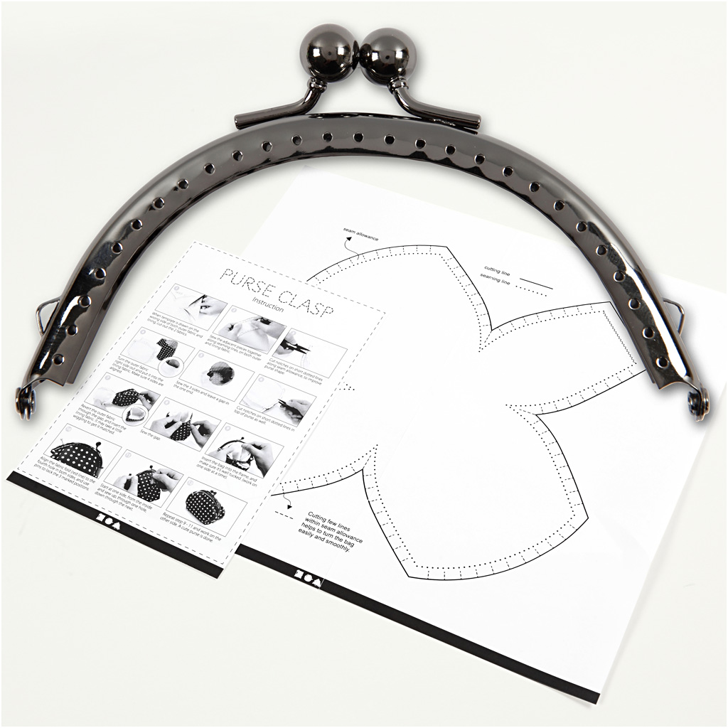 Käekotikinnituse komplekt, suurus 10 cm, antiikhõbe, 1 tk