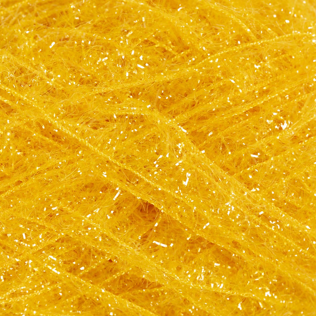 Scrubby lõng, L: 90 M, kollane, 50 g/ 1 pallikas - Image 2