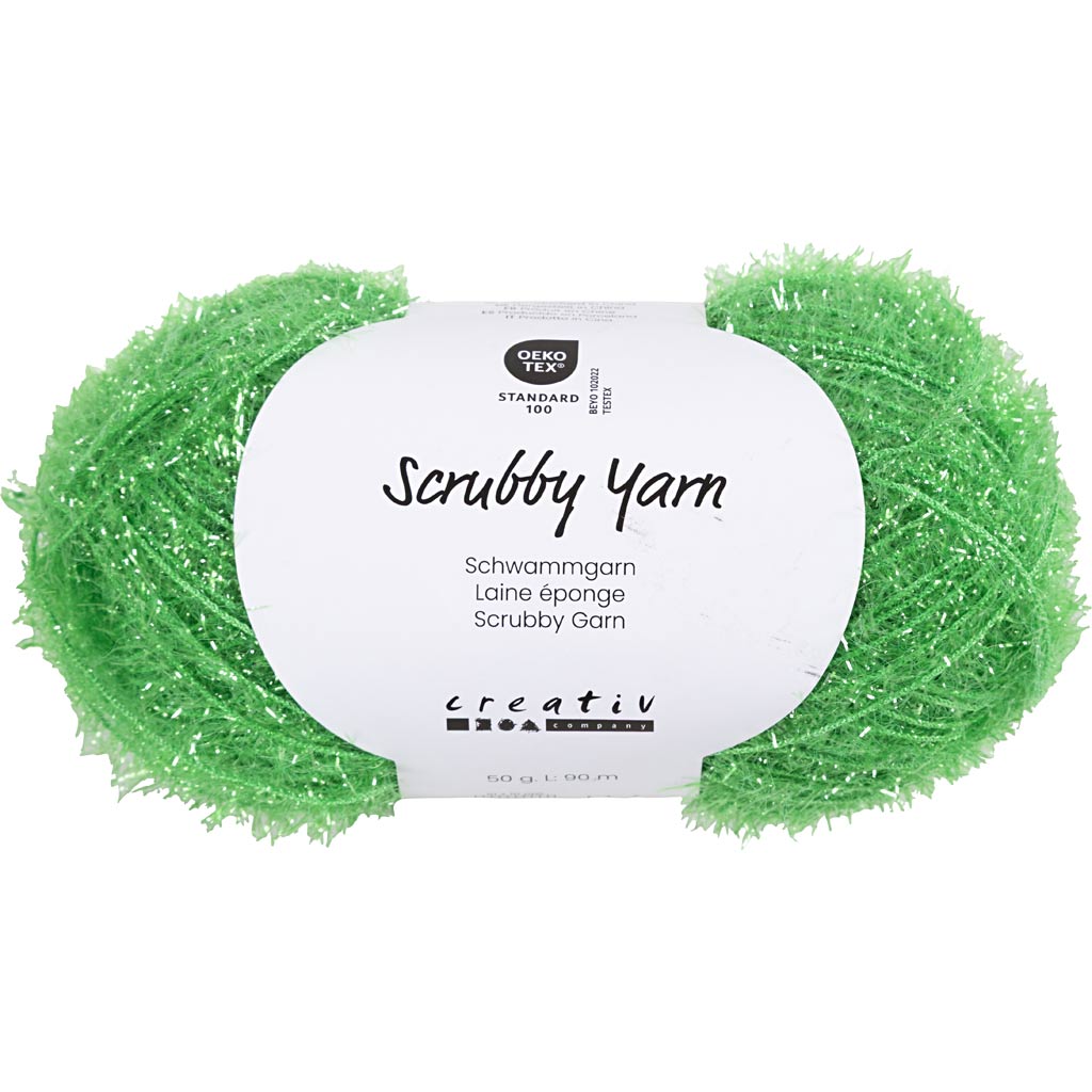Scrubby lõng, L: 90 M, roheline, 50 g/ 1 pallikas