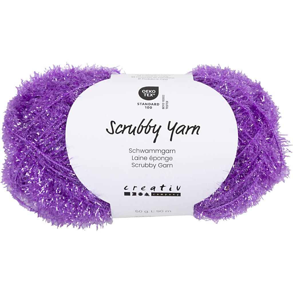 Scrubby lõng, L: 90 M, lilla, 50 g/ 1 pallikas