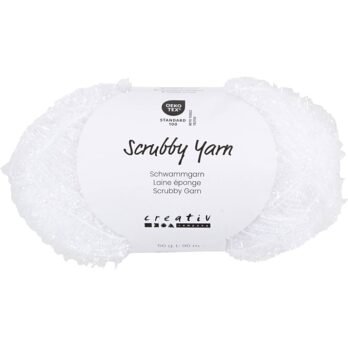 Scrubby lõng, L: 90 M, valge, 50 g/ 1 pallikas