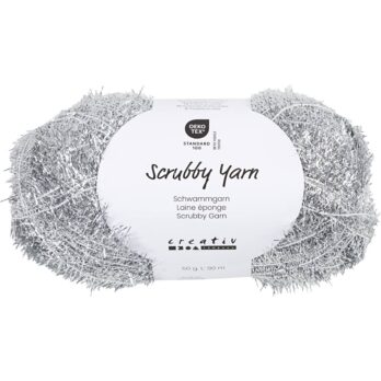 Scrubby lõng, L: 90 M, hõbedane, 50 g/ 1 pallikas