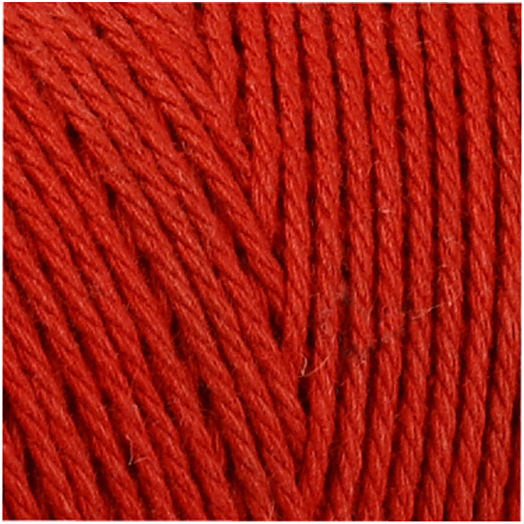 Makramee nöör, L: 315 M, paksus 1 mm, õhuke kvaliteet 12/12, punane, 220 g/ 1 pall - Image 3