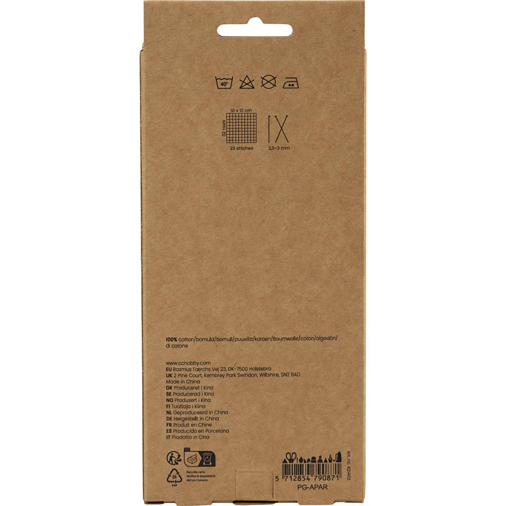 Puuvillane lõng, nr. 8/4, L: 5x50 M, loodusvärvid, 5x20 g/ 1 pakk - Image 3