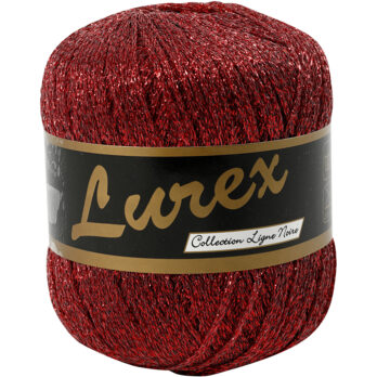 Lurex lõng, L: 160 M, punane, 25 g/ 1 pallikas